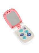 MONI TOYS műanyag baby kinyitható gombos telefon FEHÉR/PINK