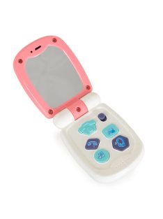   MONI TOYS műanyag baby kinyitható gombos telefon FEHÉR/PINK