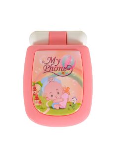   MONI TOYS műanyag baby kinyitható gombos telefon FEHÉR/PINK