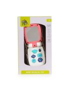 MONI TOYS műanyag baby kinyitható gombos telefon FEHÉR/PINK