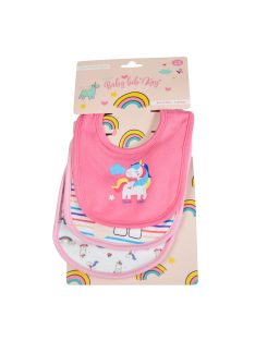 KAY előke pamut/PE, 3 dbos újszülött méret LÁNY