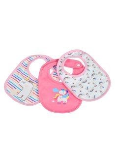 KAY előke pamut/PE, 3 dbos újszülött méret LÁNY