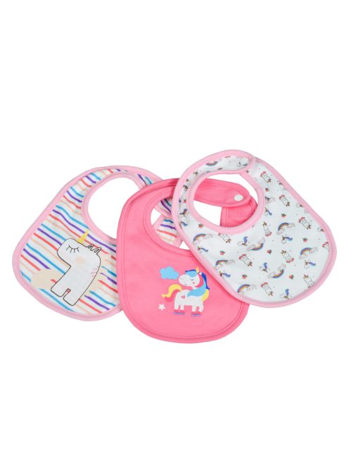 KAY előke pamut/PE, 3 dbos újszülött méret LÁNY