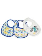 KAY előke pamut/PE, 3 dbos újszülött méret FIÚ