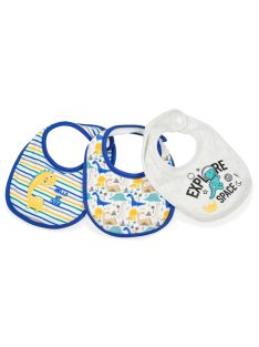 KAY előke pamut/PE, 3 dbos újszülött méret FIÚ