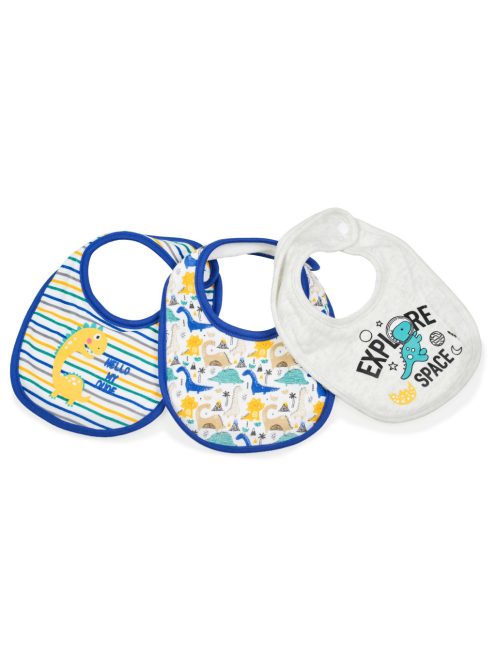 KAY előke pamut/PE, 3 dbos újszülött méret FIÚ