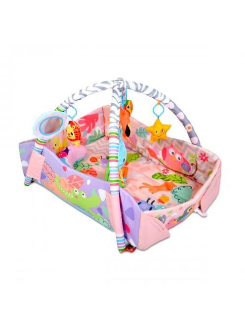 Oasis játszószőnyeg oldalfallal nagy pink