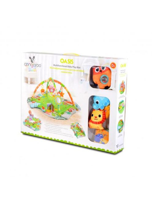 Oasis játszószőnyeg oldalfallal nagy szürke