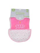 GLAM előke tépőzáras, zsebbel, műanyag PINK