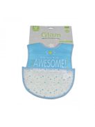 GLAM előke tépőzáras, zsebbel, műanyag KÉK