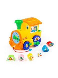 POLESIE 3354 kisvonat formabedobós, hálóban PIROS/SÁRGA