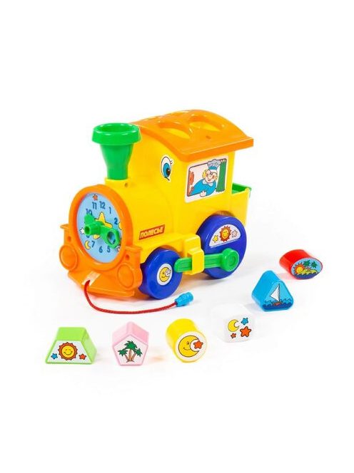 POLESIE 3354 kisvonat formabedobós, hálóban PIROS/SÁRGA