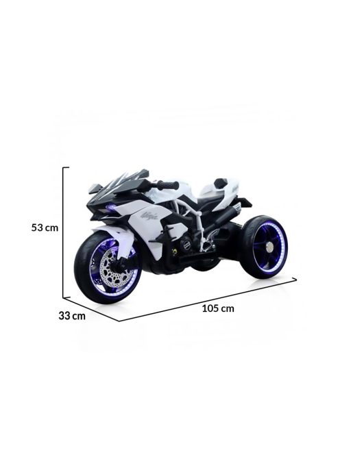 MONI Ninja elektromos, akkumulátoros kismotor 3 kerekű FEHÉR