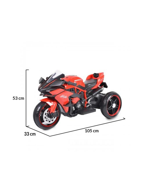 MONI Ninja elektromos, akkumulátoros kismotor 3 kerekű PIROS