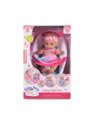 Baba 36 cm-es szett etetőszékkel, tányérral