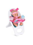 Baba 36 cm-es szett etetőszékkel, tányérral