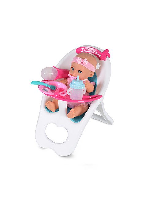 Baba 36 cm-es szett etetőszékkel, tányérral