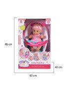 Baba 36 cm-es szett etetőszékkel, tányérral