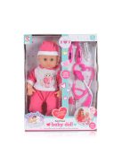 JÁTÉKBABA 36cm doktor szett PINK