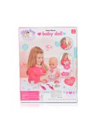 JÁTÉKBABA 36cm doktor szett PINK