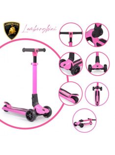 LAMBORGHINI roller 3 kerekű, összecsukható, 50 kg-ig PINK