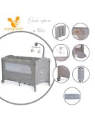 Cangaroo Once upon2 2 szint utazóágy zenélő forgó játékkal szürke