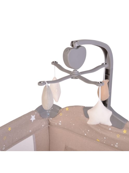 Cangaroo Once upon2 2 szint utazóágy zenélő forgó játékkal bézs