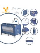 Cangaroo Once upon2 2 szint utazóágy zenélő forgó játékkal farmer