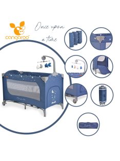   Cangaroo Once upon2 2 szint utazóágy zenélő forgó játékkal farmer