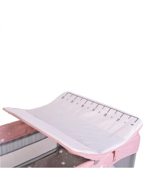 Cangaroo Once upon3 2 szintes utazóágy zenélő játékkal, pelenkázós pink