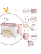 Cangaroo Indiana 2 szintes utazóágy tároló rekesz, kistáska 14kg pink