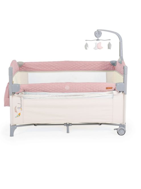 Cangaroo Indiana 2 szintes utazóágy tároló rekesz, kistáska 14kg pink