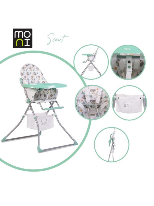 Moni Scaut etetőszék menta