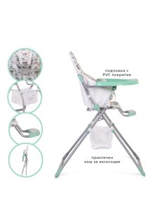 Moni Scaut etetőszék menta