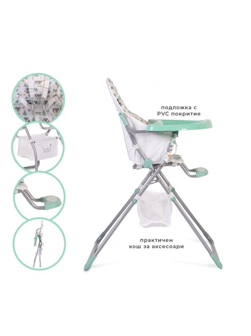 Moni Scaut etetőszék menta