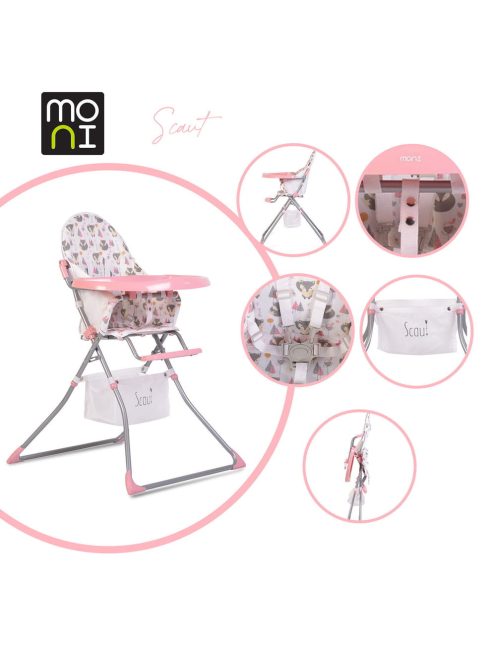 Moni Scaut etetőszék pink