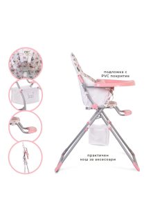 Moni Scaut etetőszék pink