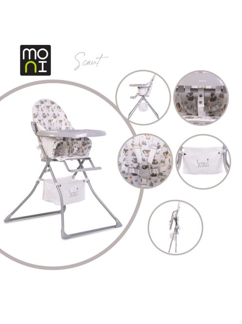 Moni Scaut etetőszék szürke