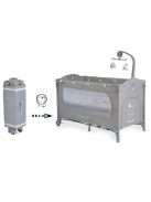 Cangaroo Once upon3 2 szintes utazóágy zenélő játékkal, pelenkázós szürke