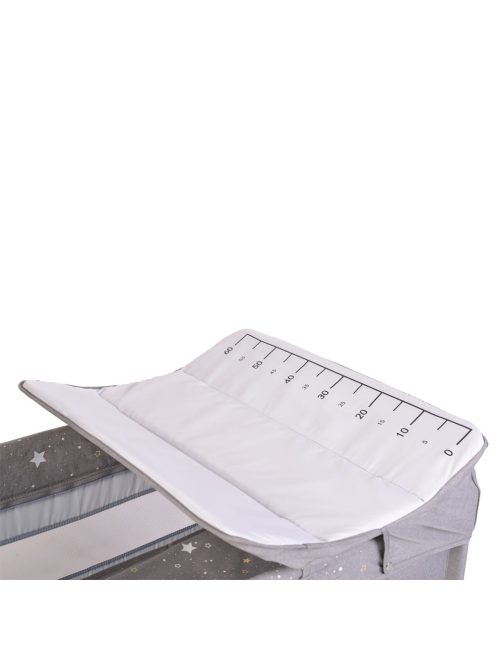 Cangaroo Once upon3 2 szintes utazóágy zenélő játékkal, pelenkázós szürke