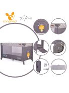 Cangaroo Africa 1 szintes utazóágy 14 kg-ig szürke