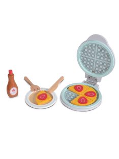 FAJÁTÉK fa gofrisütő szett, 13 dbos