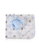 Cangaroo Takaró 90x75cm maci plüss kék