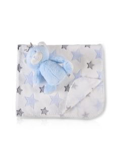 Cangaroo Takaró 90x75cm maci plüss kék