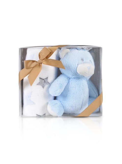 Cangaroo Takaró 90x75cm maci plüss kék