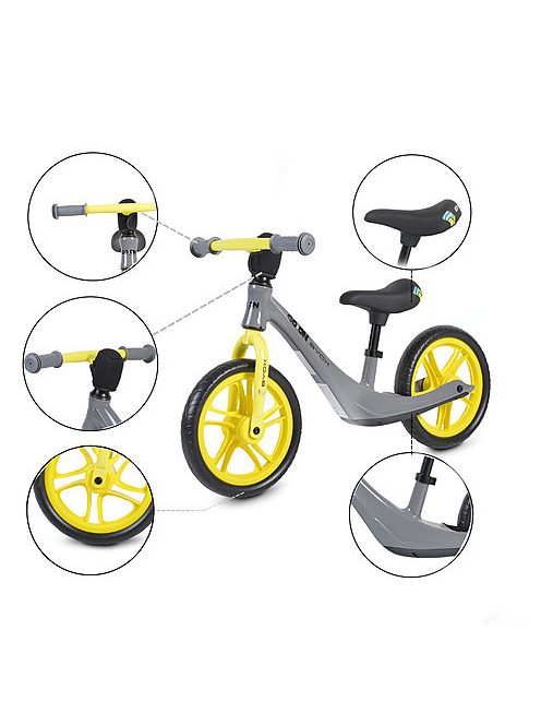 GO ON futóbicikli SZÜRKE