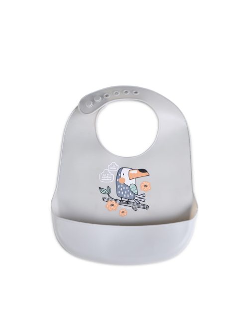 Cangaroo Rooibos szilikon előke szürke madár