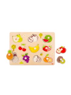 TOOKY fapuzzle fogantyús gyümölcsök 11dbos