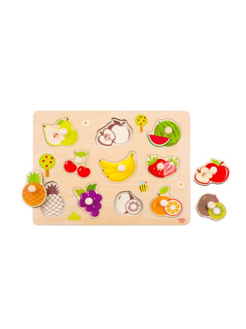 TOOKY fapuzzle fogantyús gyümölcsök 11dbos