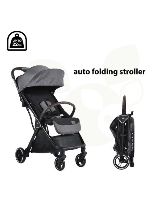 Cangaroo Easy fold babakocsi könnyen csukódó szürke